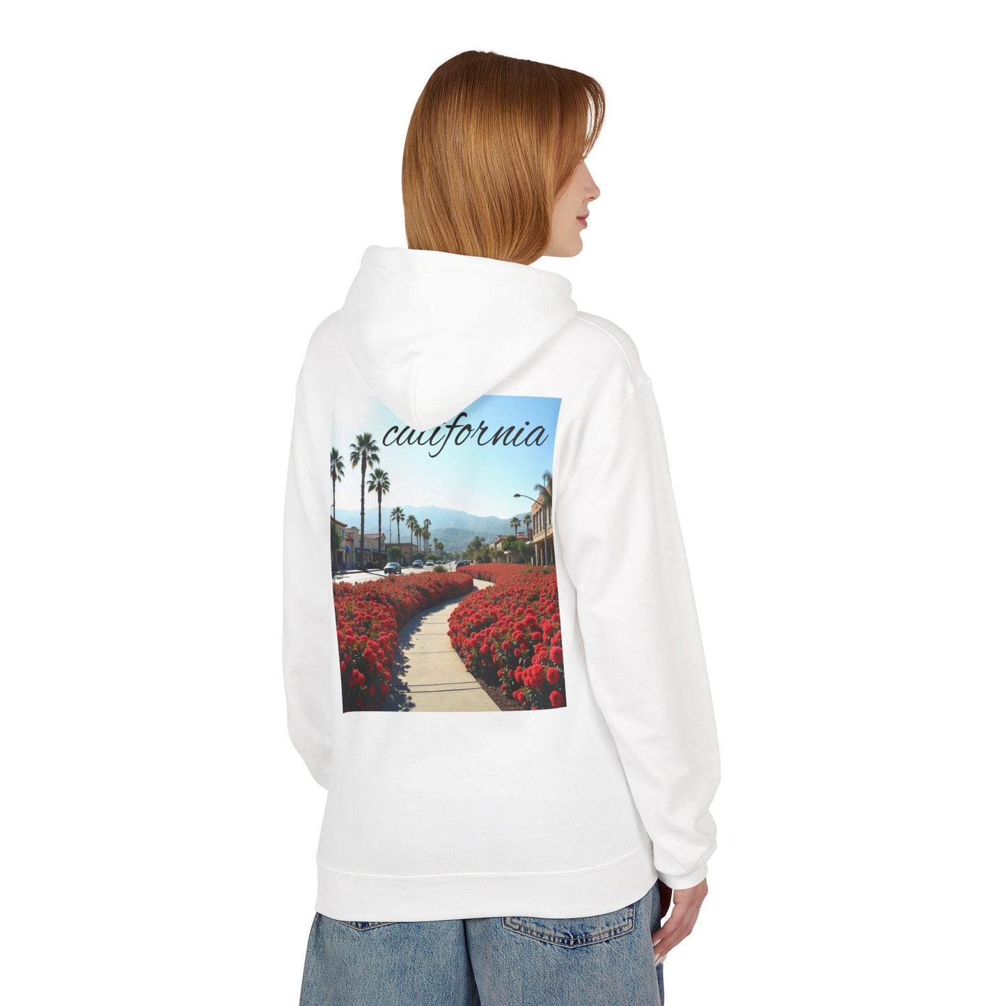 California Vibes Fleece Hoodie, Unisex Hoodie, Summer Apparel, Travel Souvenir, Gift for Her, Casual Wear, Relaxed Style