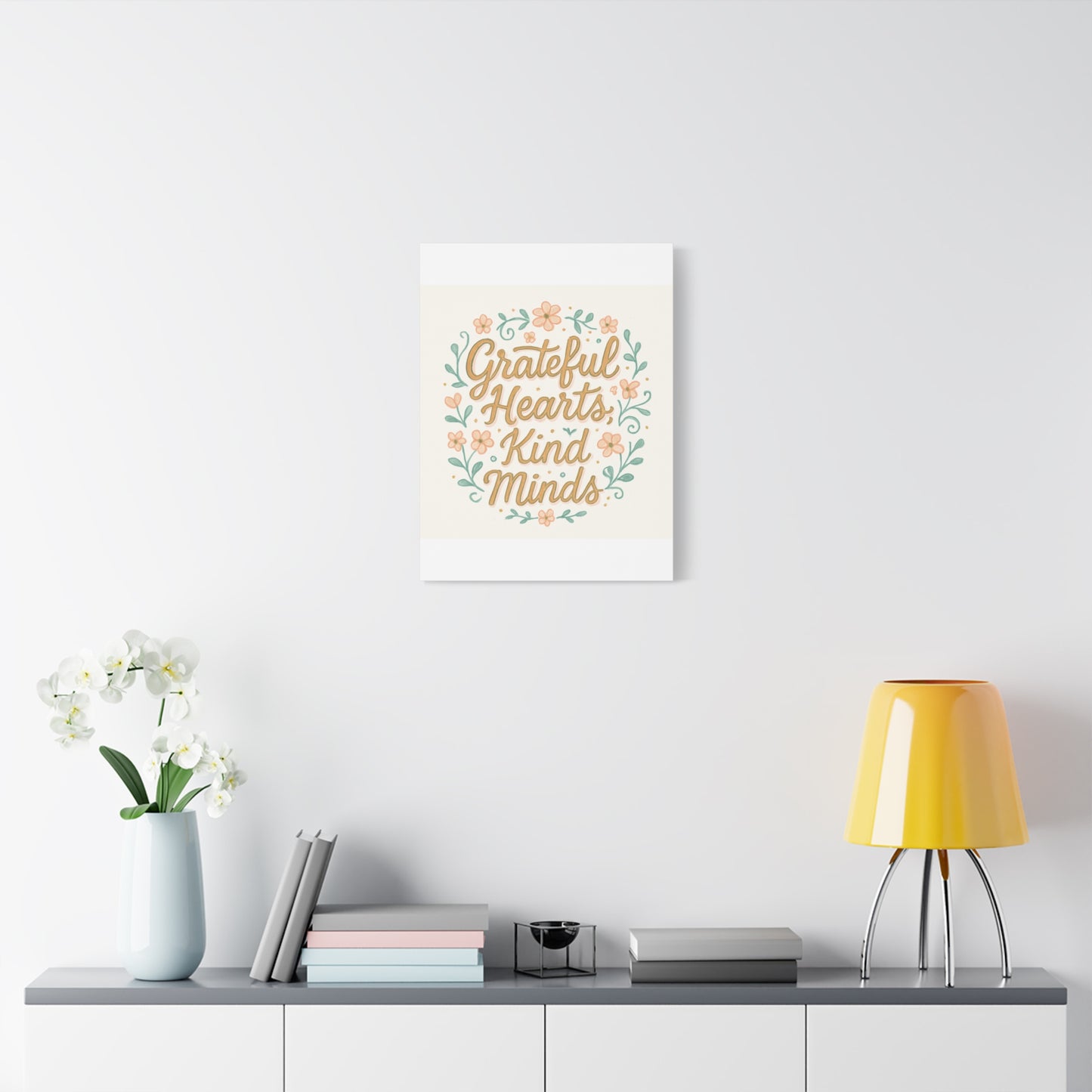 Grateful Hearts Kind Minds Canvas Wall Art
