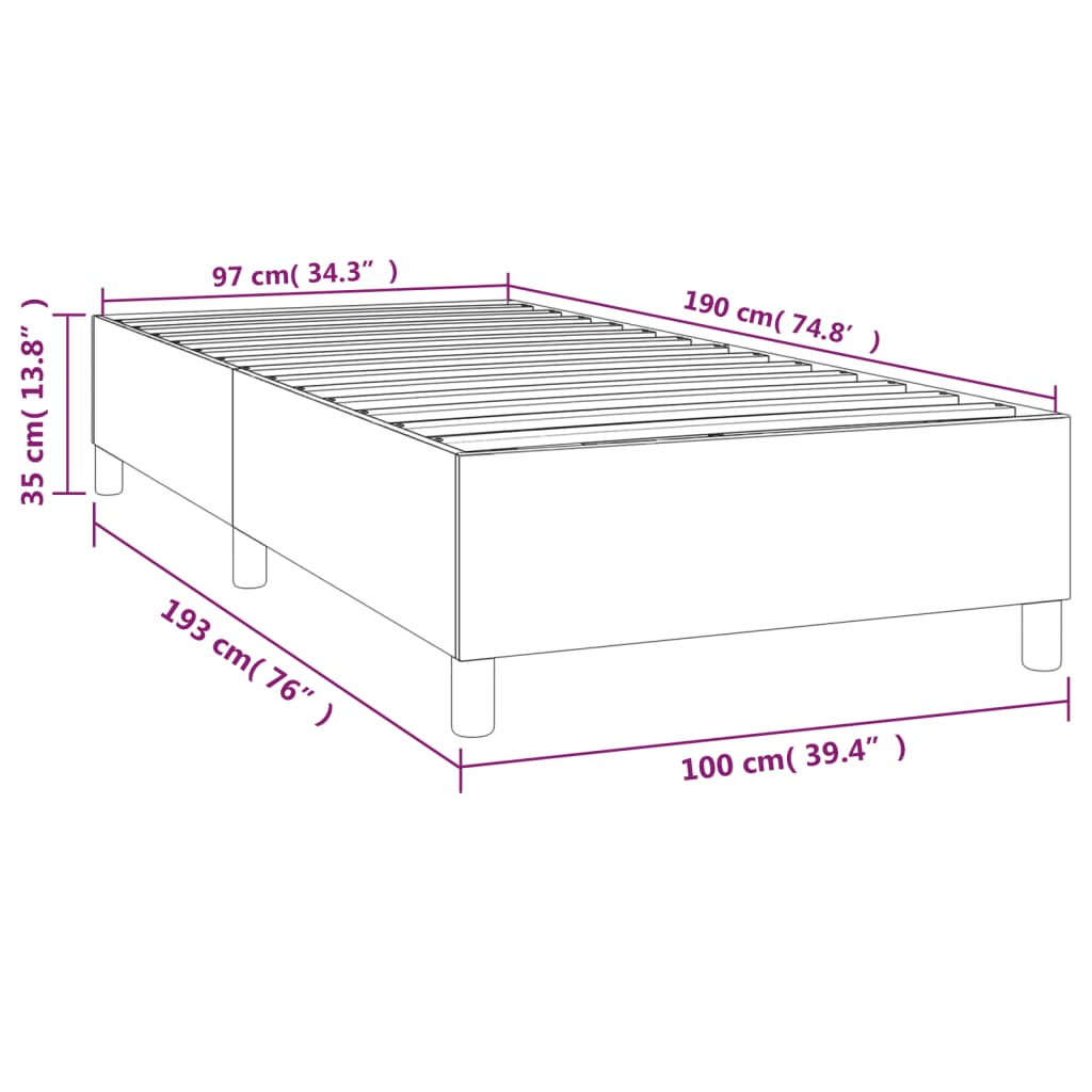 vidaXL Bed Frame Upholstered Mattress Foundation Bedroom Furniture Fabric-1