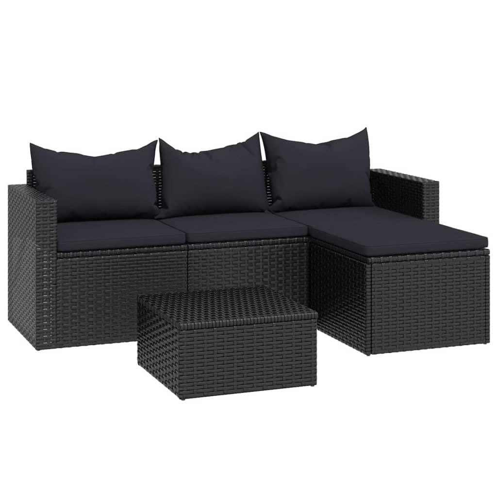 vidaXL Patio Furniture Set Patio Lounge Set Outdoor Furniture Poly Rattan-0