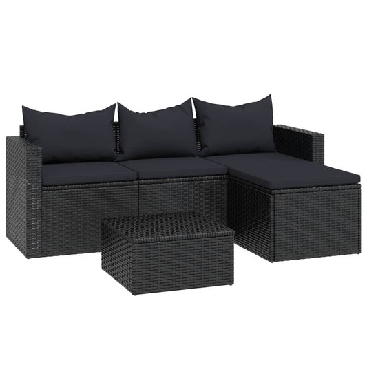 vidaXL Patio Furniture Set Patio Lounge Set Outdoor Furniture Poly Rattan-0