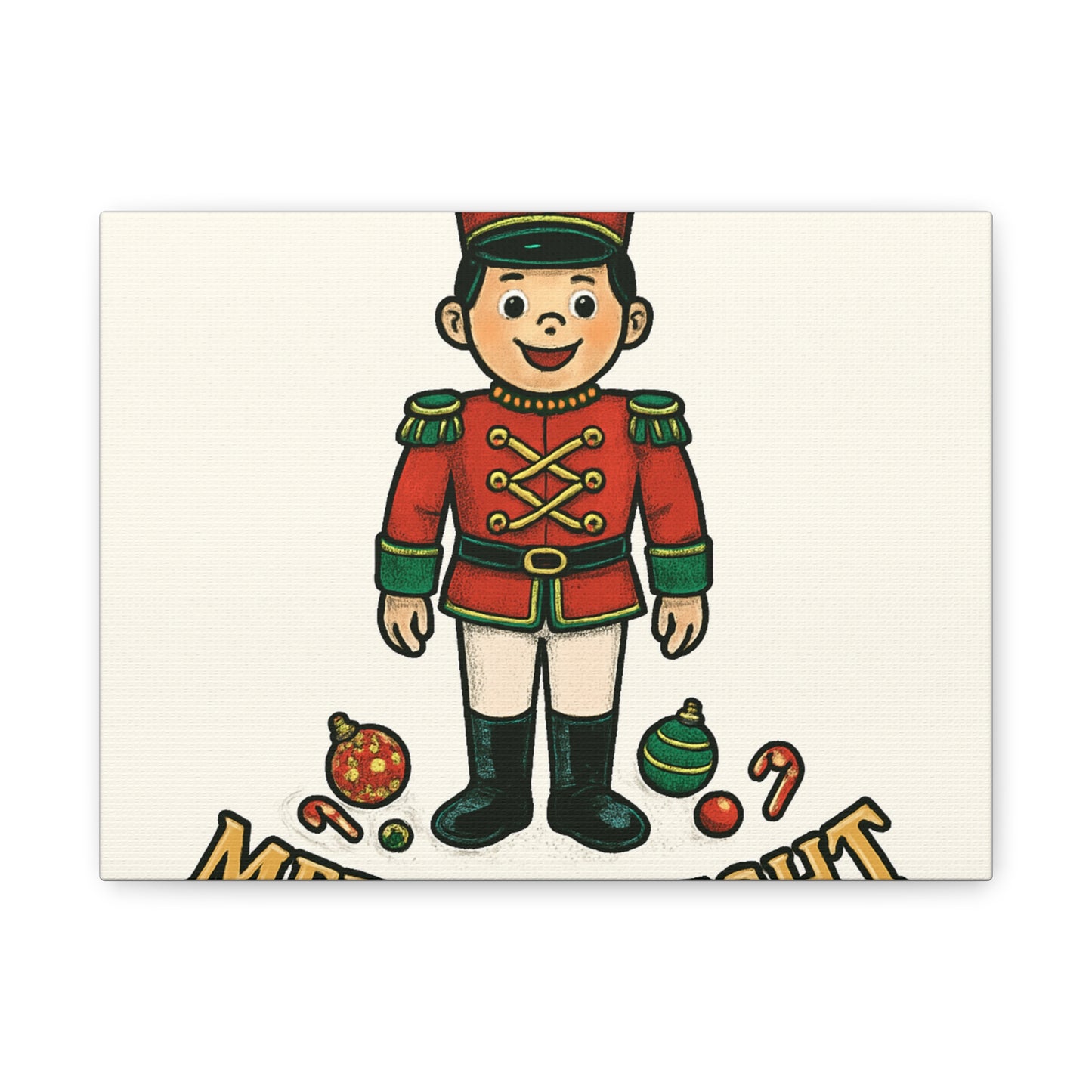 Nutcracker Soldier Matte Canvas Wall Art — Merry & Bright Holiday Decor