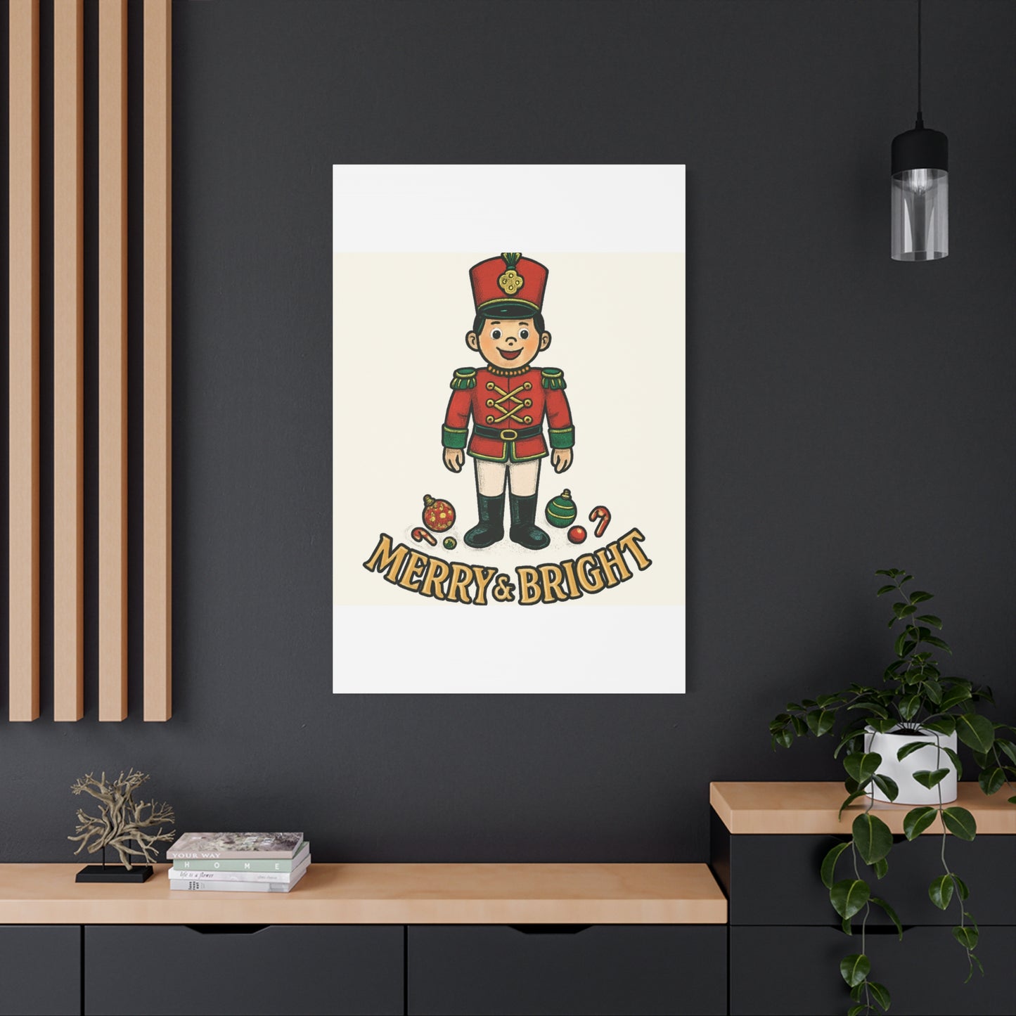 Nutcracker Soldier Matte Canvas Wall Art — Merry & Bright Holiday Decor