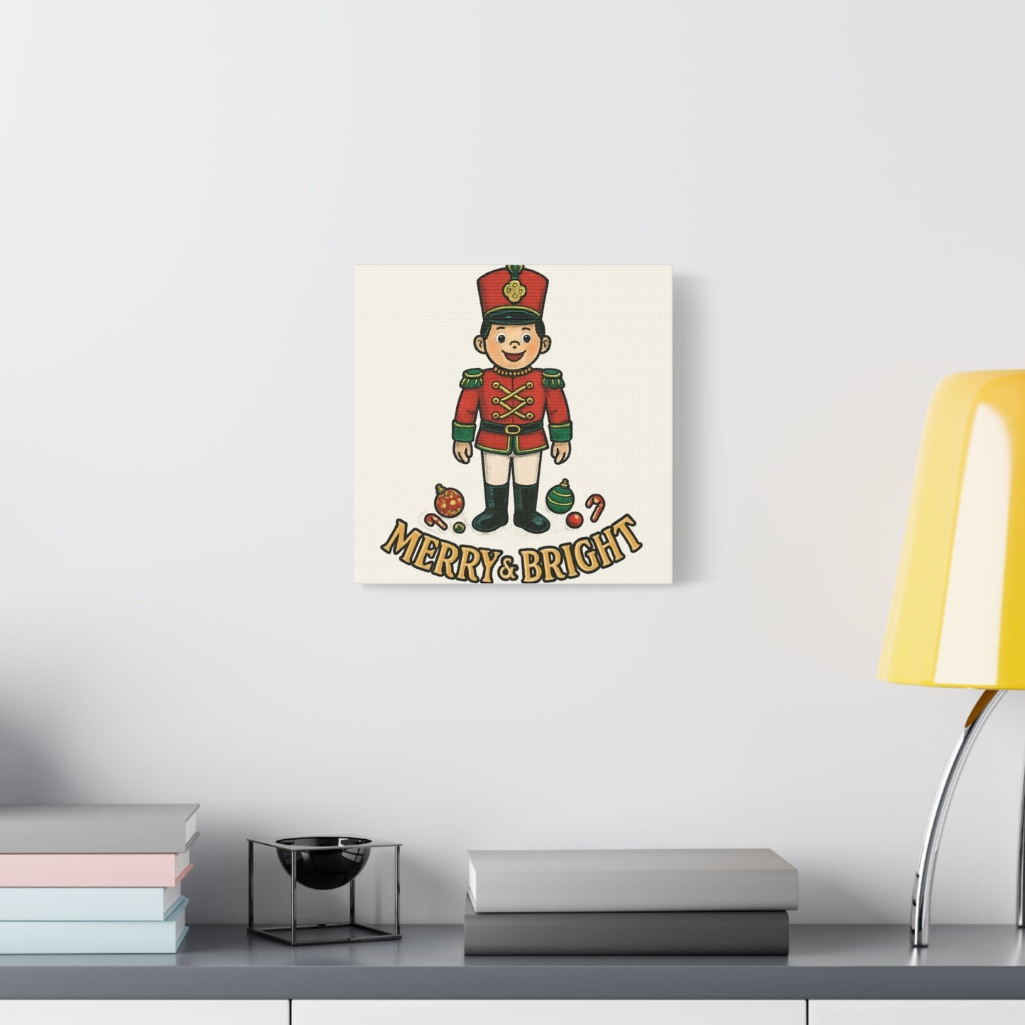 Nutcracker Soldier Matte Canvas Wall Art — Merry & Bright Holiday Decor