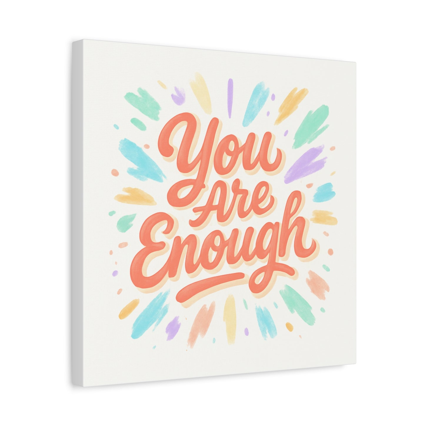 You Are Enough Canvas Wall Art — Inspirational Motivational Quote