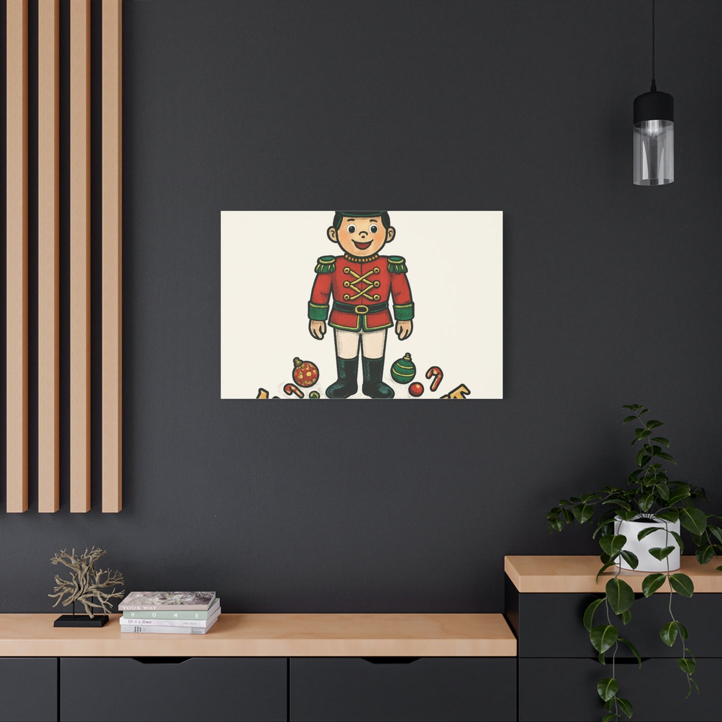 Nutcracker Soldier Matte Canvas Wall Art — Merry & Bright Holiday Decor