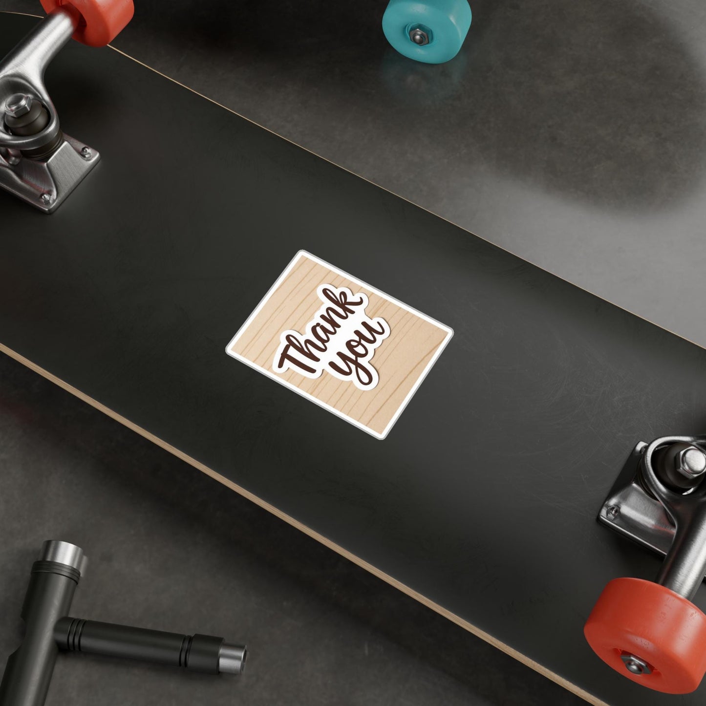 Thank You White Vinyl Decals: Satin Finish Stickers