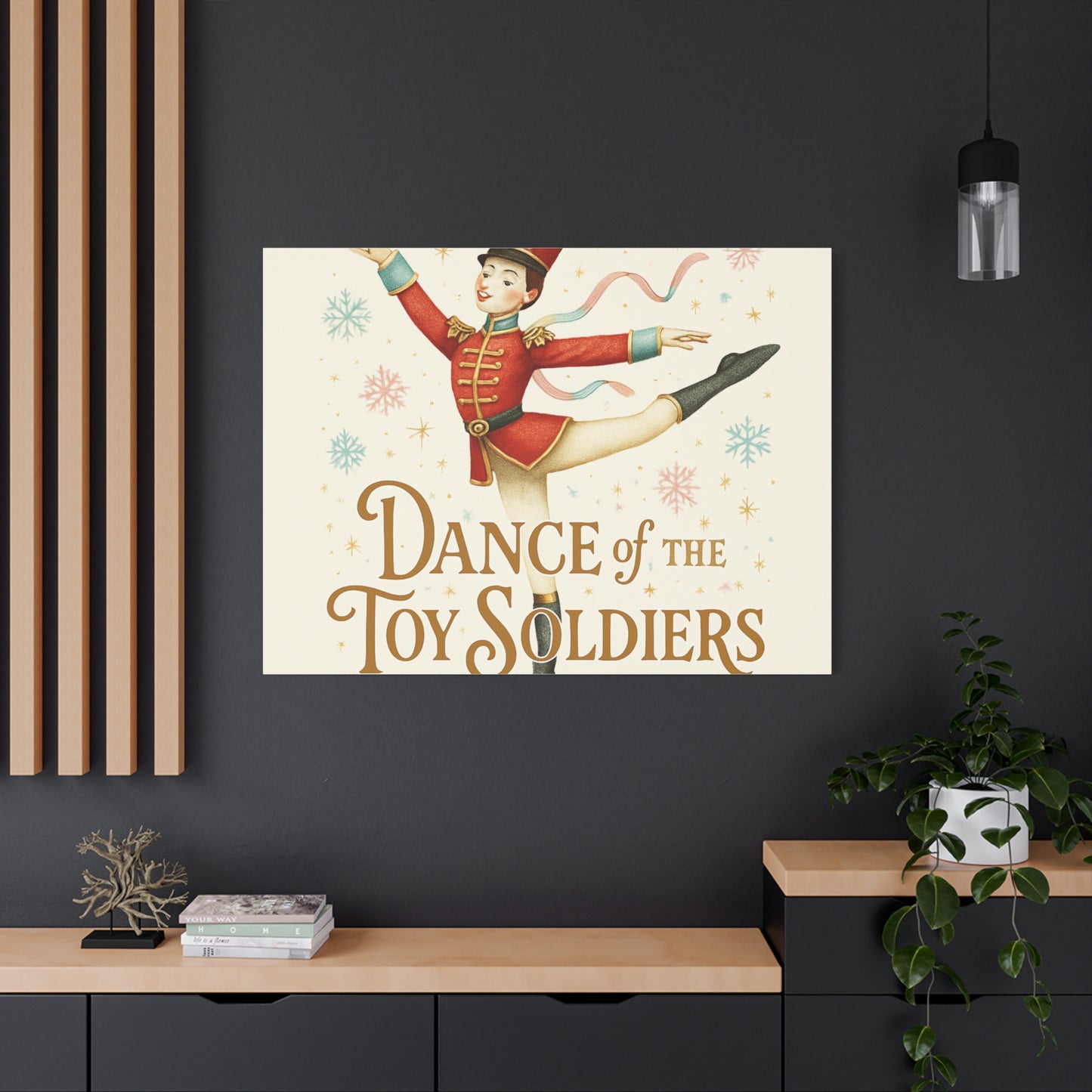 Dance of the Toy Soldiers Canvas Wall Art — Vintage Nutcracker Ballet Print