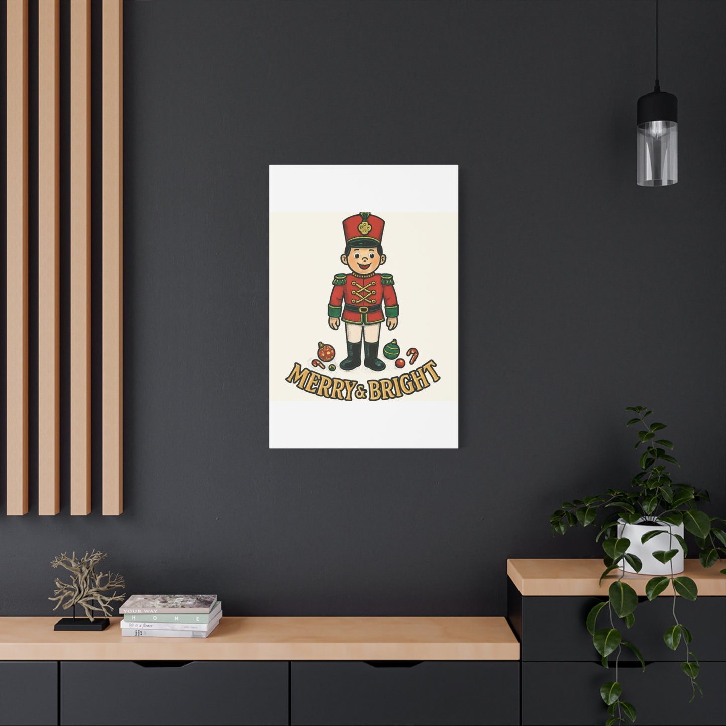 Nutcracker Soldier Matte Canvas Wall Art — Merry & Bright Holiday Decor