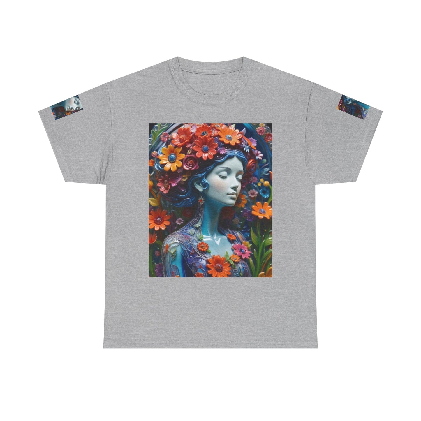 Floral Goddess T‑Shirt — Vibrant Flower Crown Art Tee