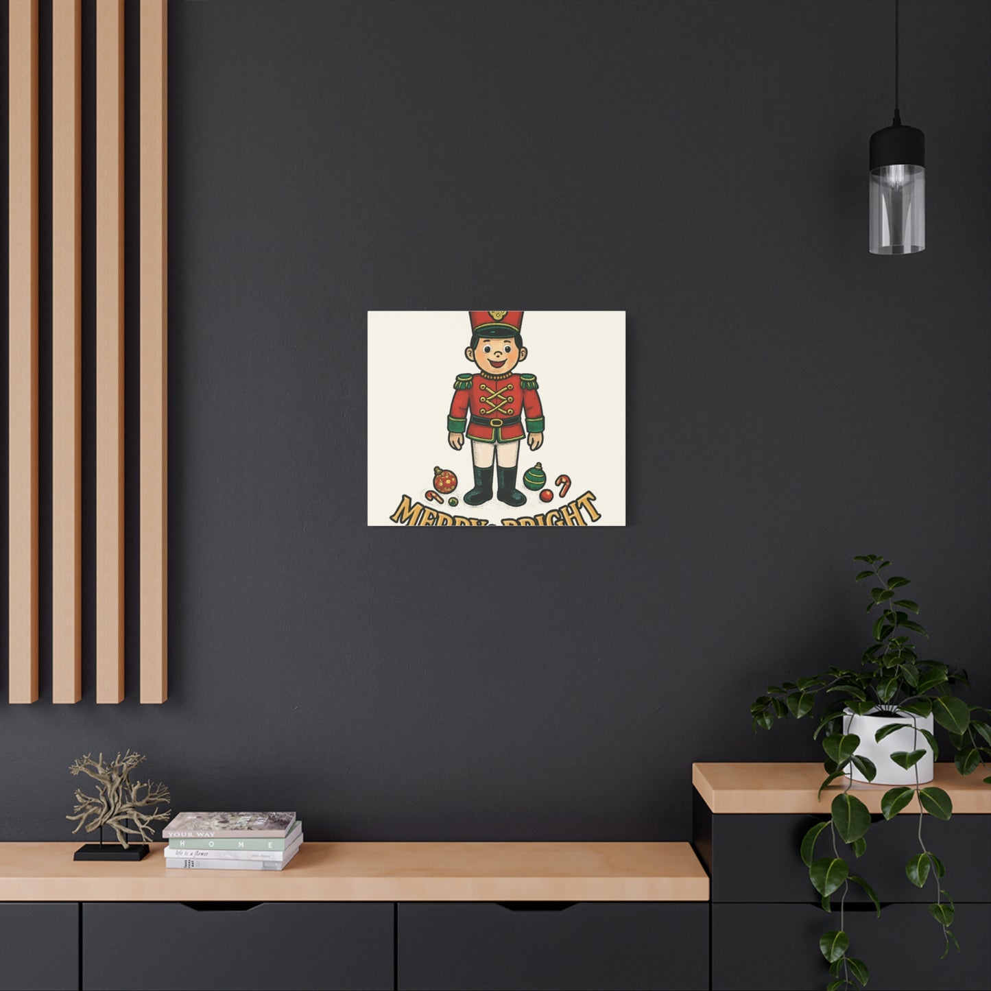Nutcracker Soldier Matte Canvas Wall Art — Merry & Bright Holiday Decor