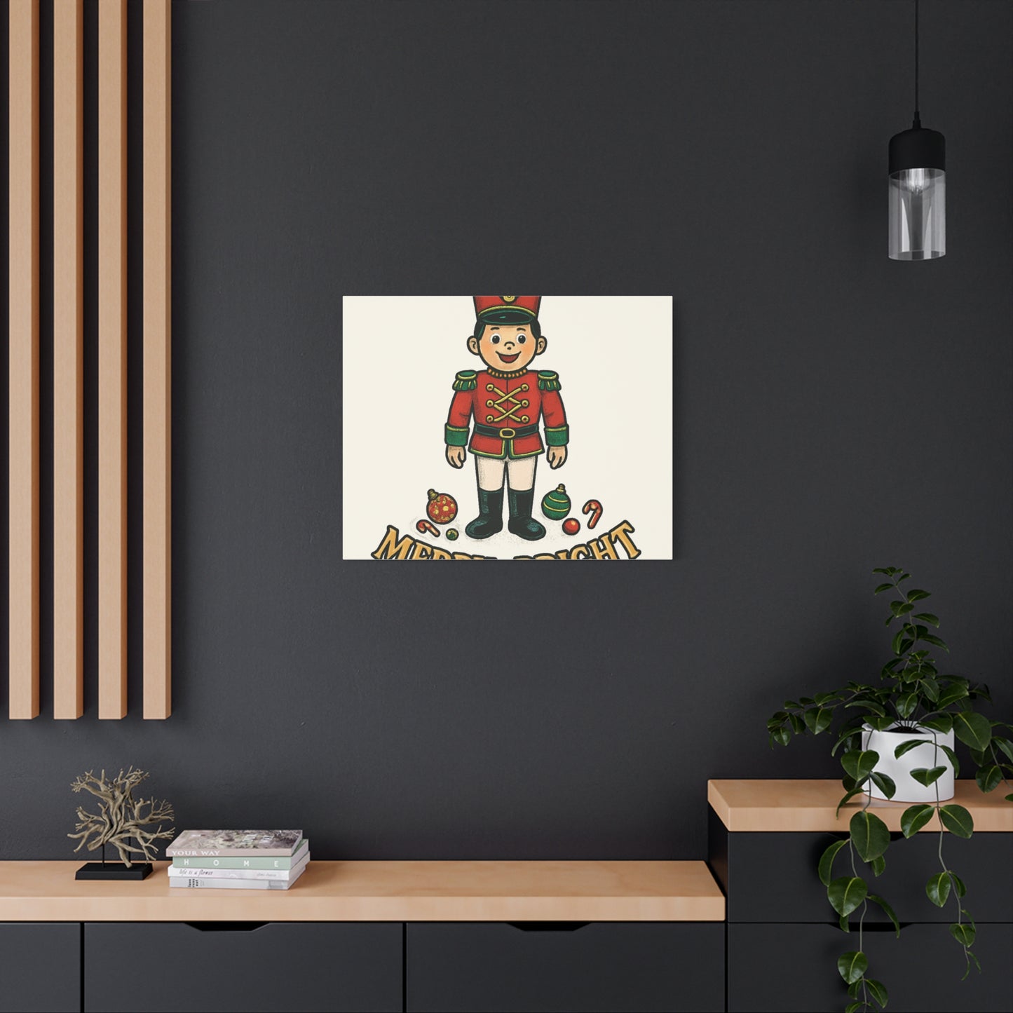 Nutcracker Soldier Matte Canvas Wall Art — Merry & Bright Holiday Decor