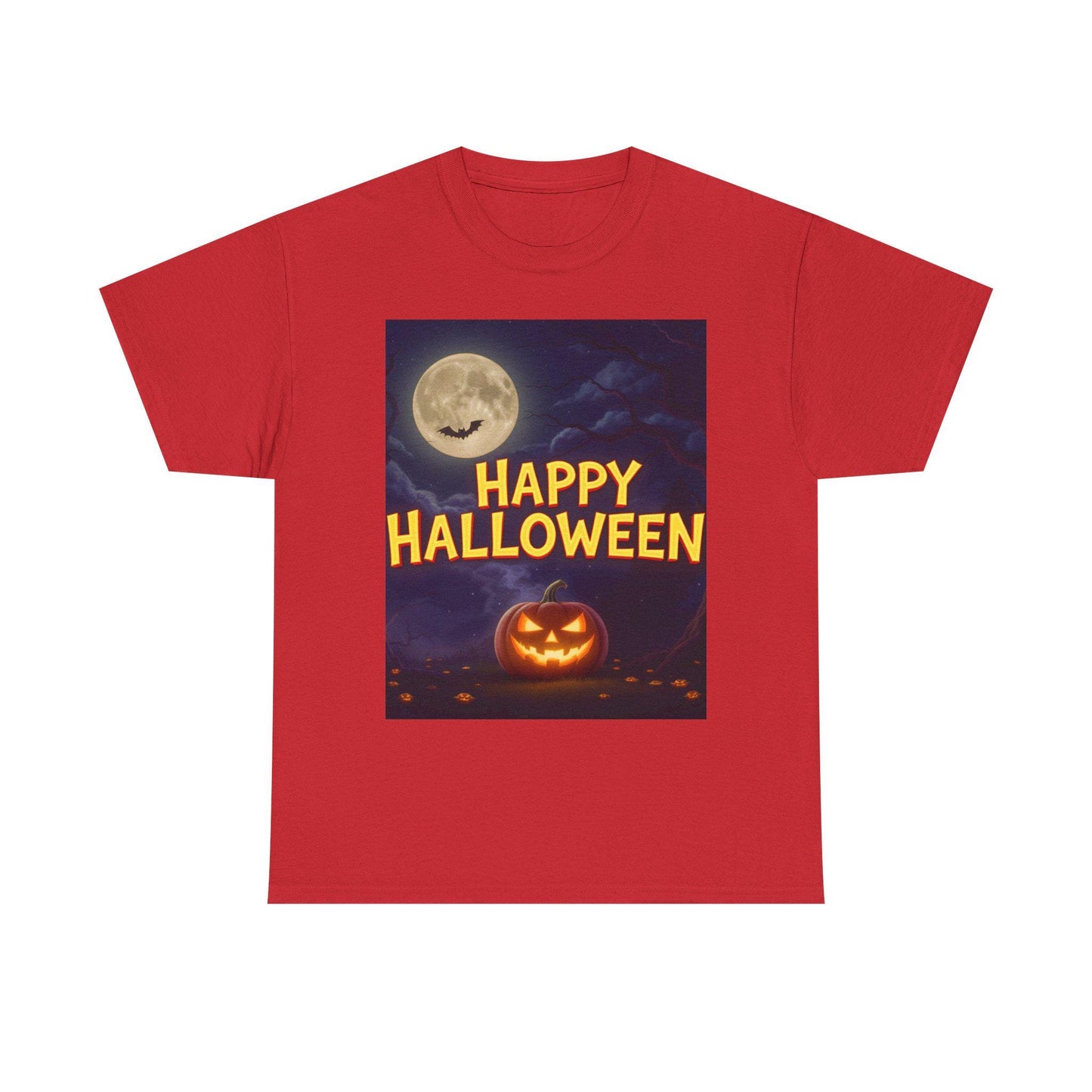 Halloween Pumpkin Graphic Tee: Unisex Heavy Cotton Shirt