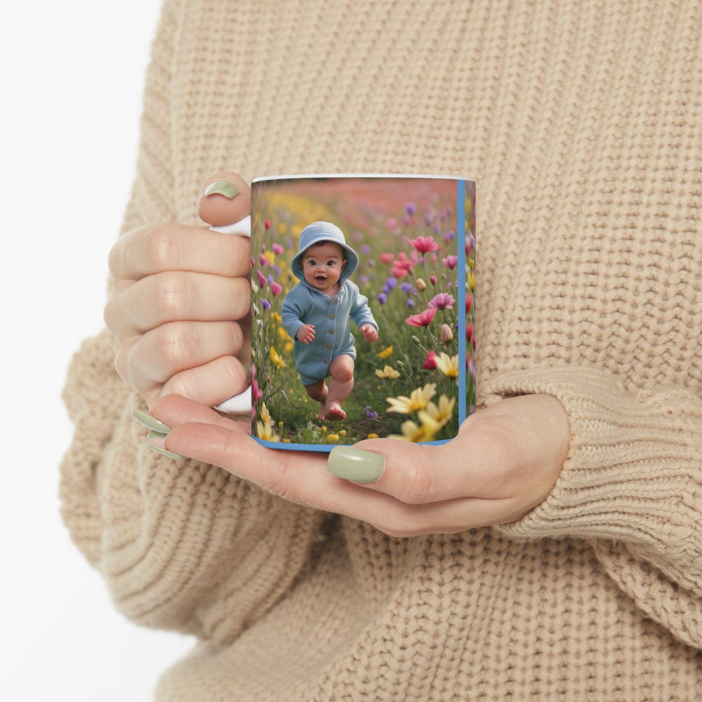 Charming Floral Baby Mug - Adorable 11oz/15oz Drinkware, Perfect for Baby Showers, Gifting, Home Decor, Birthdays, Mother's Day