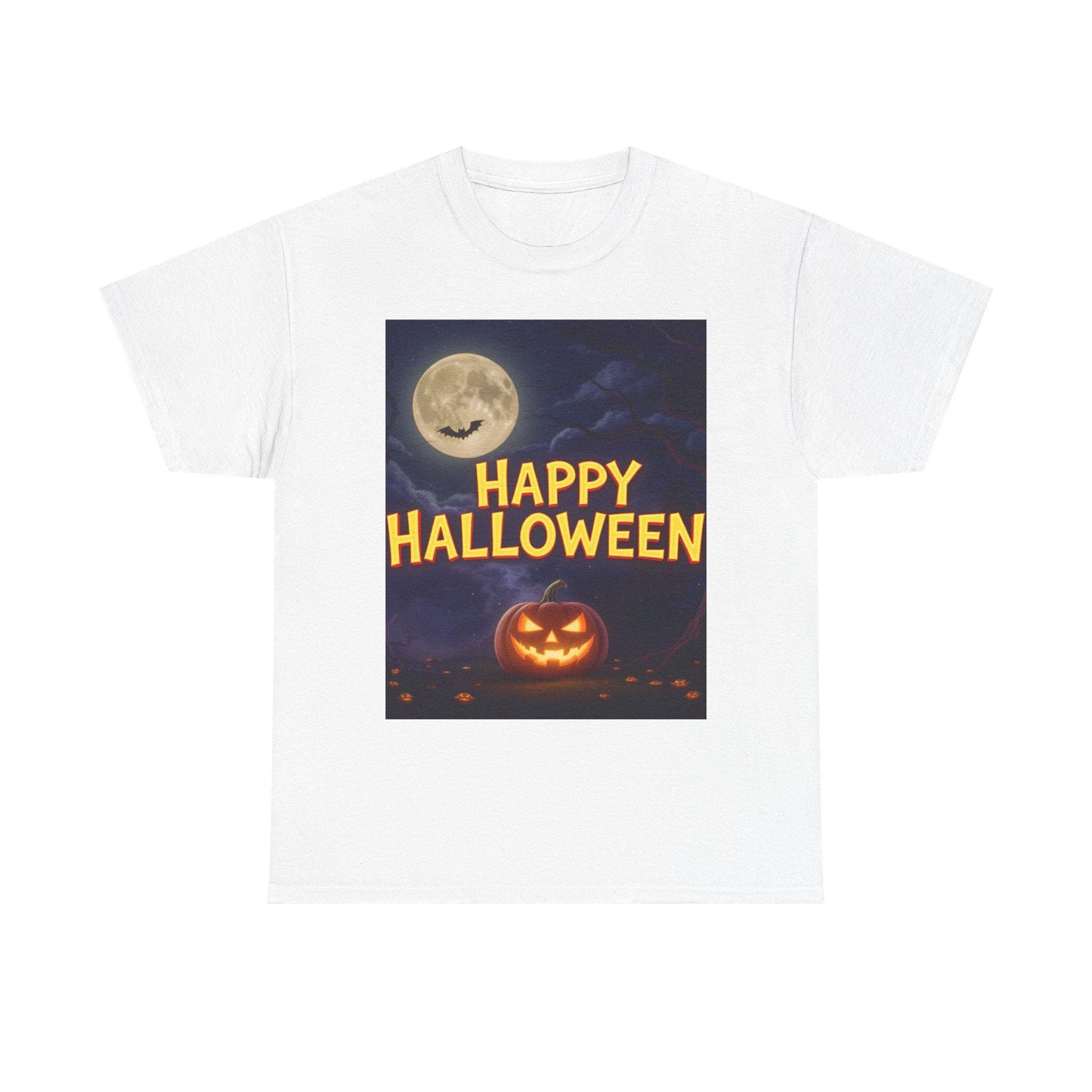Halloween Pumpkin Graphic Tee: Unisex Heavy Cotton Shirt