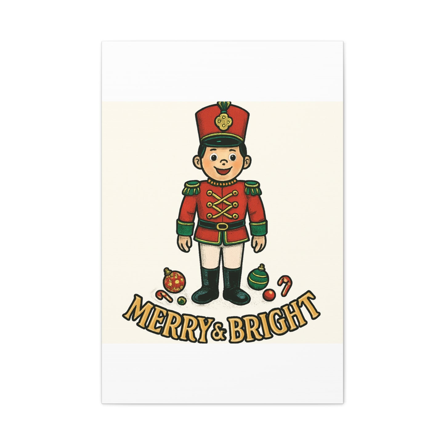 Nutcracker Soldier Matte Canvas Wall Art — Merry & Bright Holiday Decor