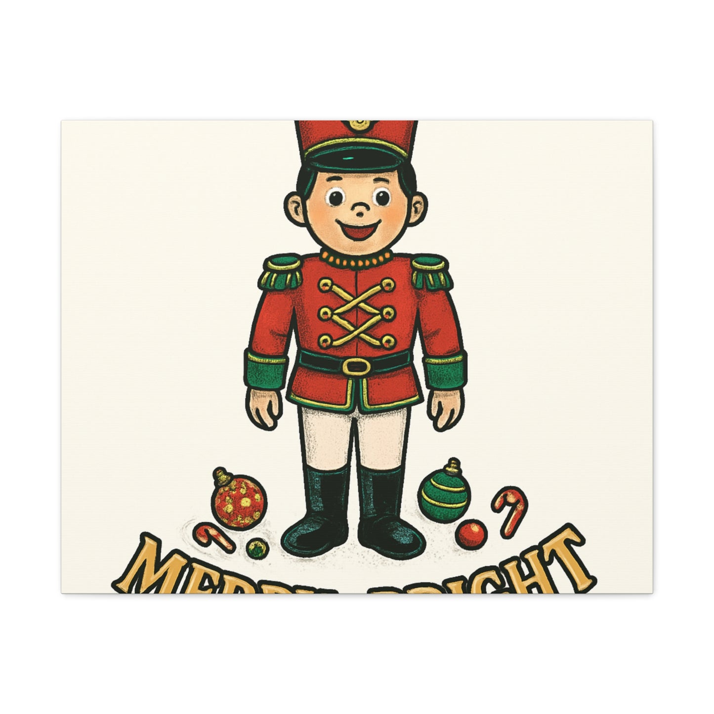 Nutcracker Soldier Matte Canvas Wall Art — Merry & Bright Holiday Decor
