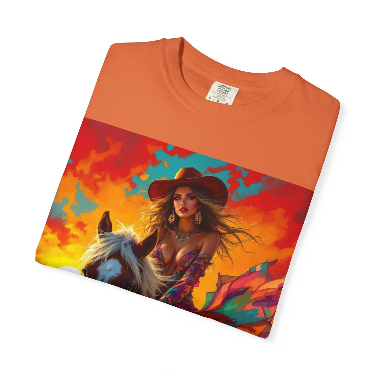 Sunset Cowgirl Horse T-Shirt