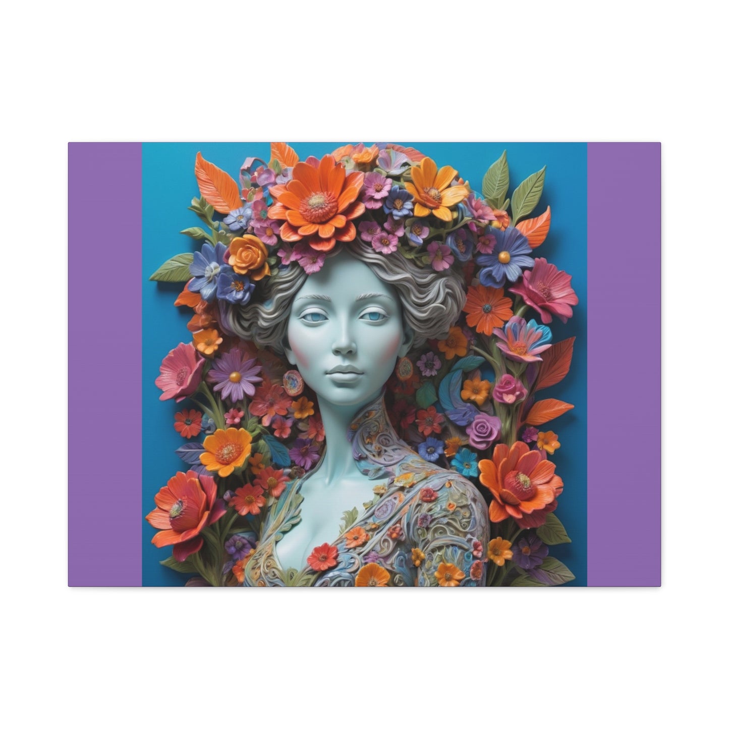 Floral Goddess Matte Canvas Print — Stretched Wall Art