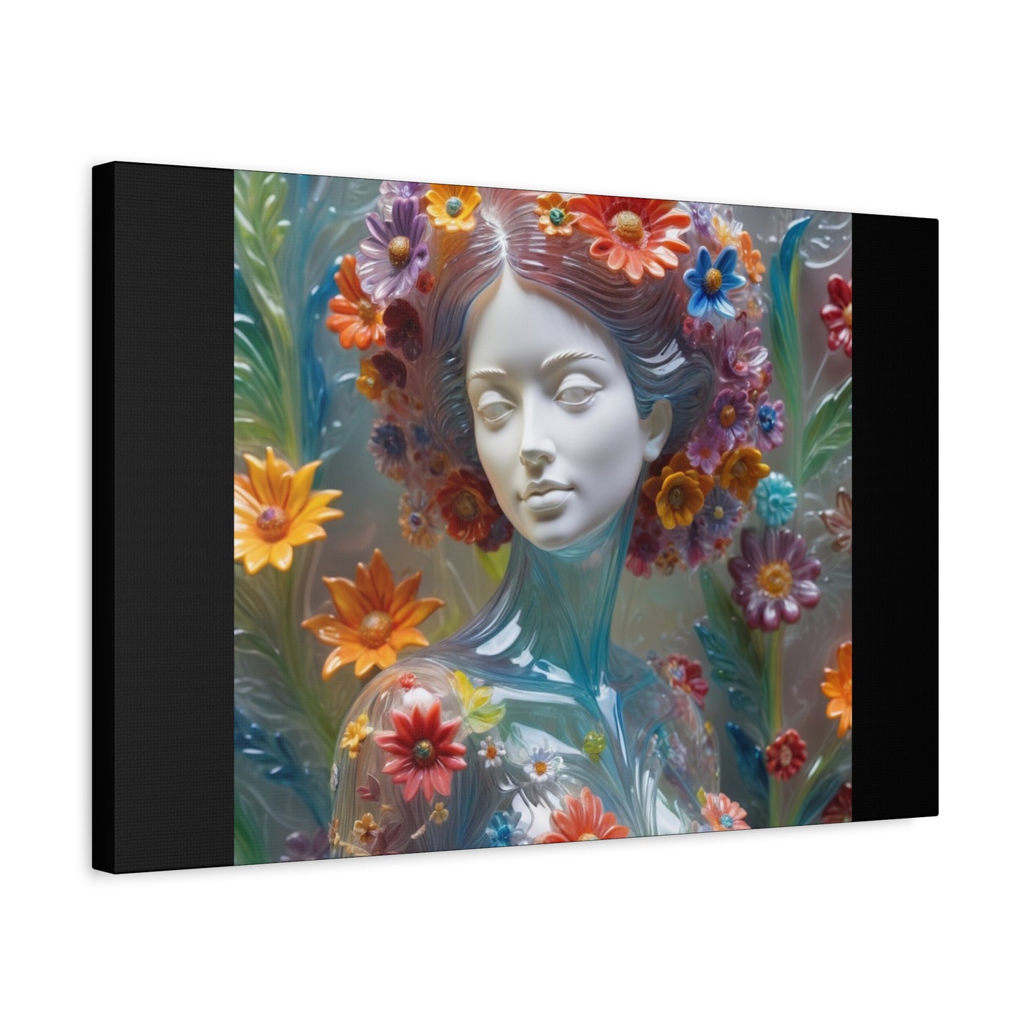Copy of Floral Muse Matte Stretched Canvas – Botanical Female Bust Wall Art