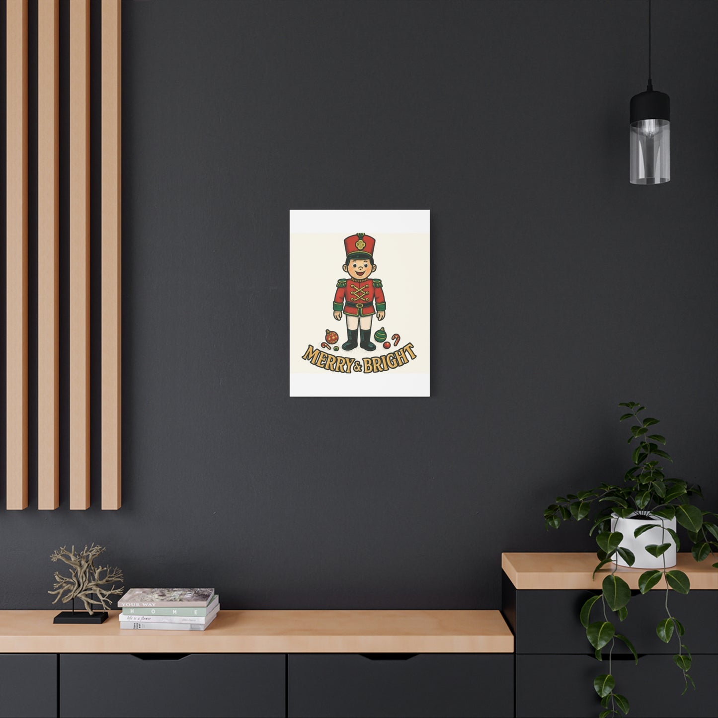 Nutcracker Soldier Matte Canvas Wall Art — Merry & Bright Holiday Decor