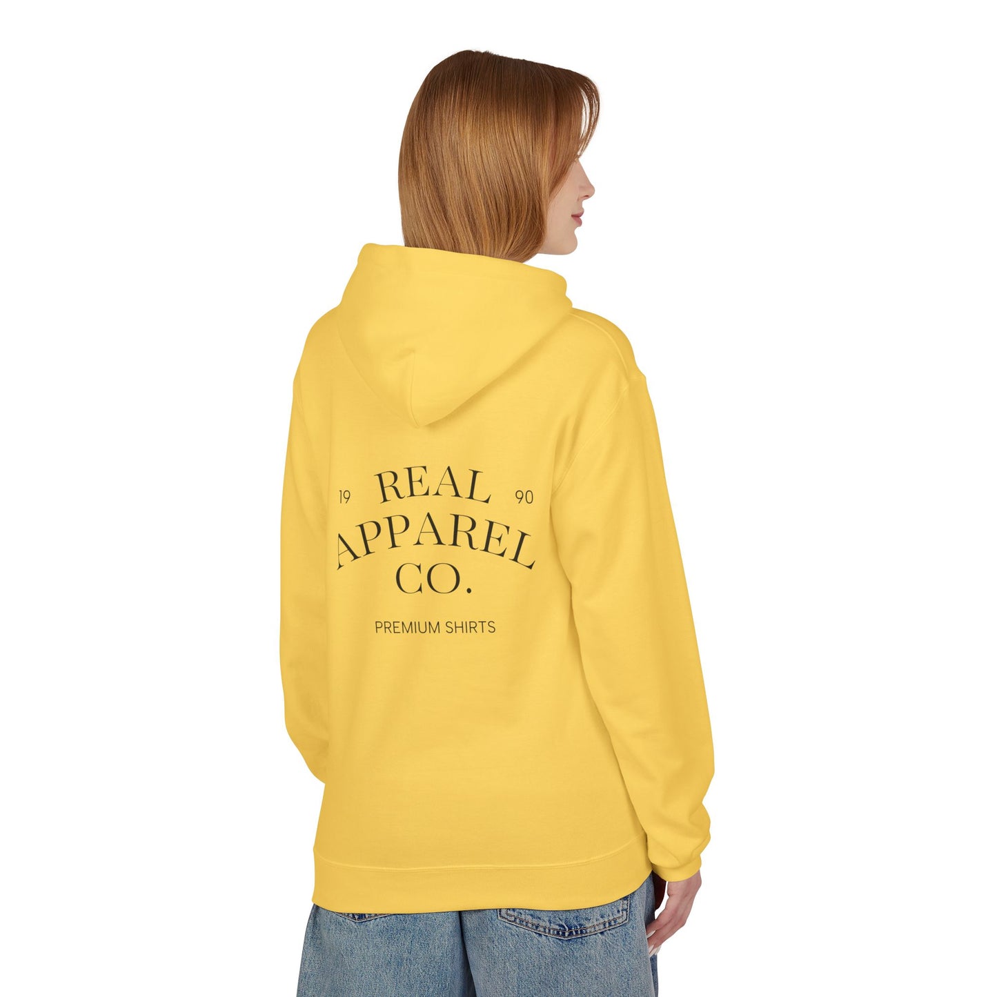 Real Apparel Co. Hoodie — Minimal Vintage Logo Pullover