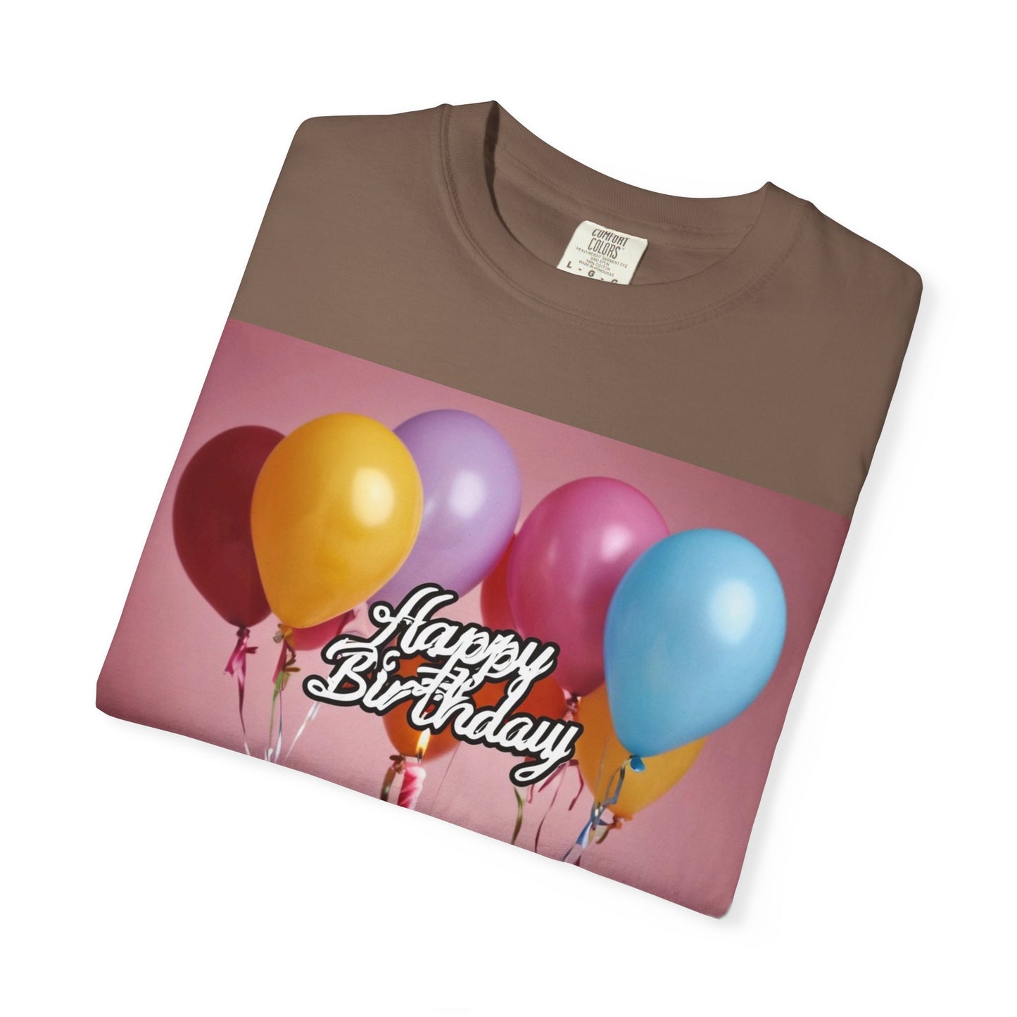 Birthday Cake & Balloons T-Shirt — Happy Birthday Graphic Tee