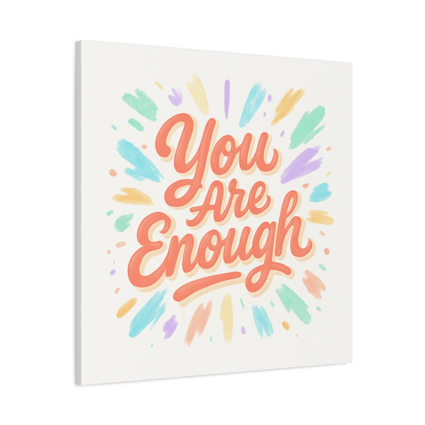 You Are Enough Canvas Wall Art — Inspirational Motivational Quote