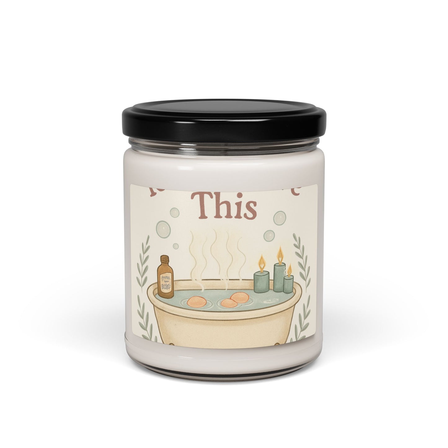 Bath Time Soy Candle — 9oz Scented Jar ("This")