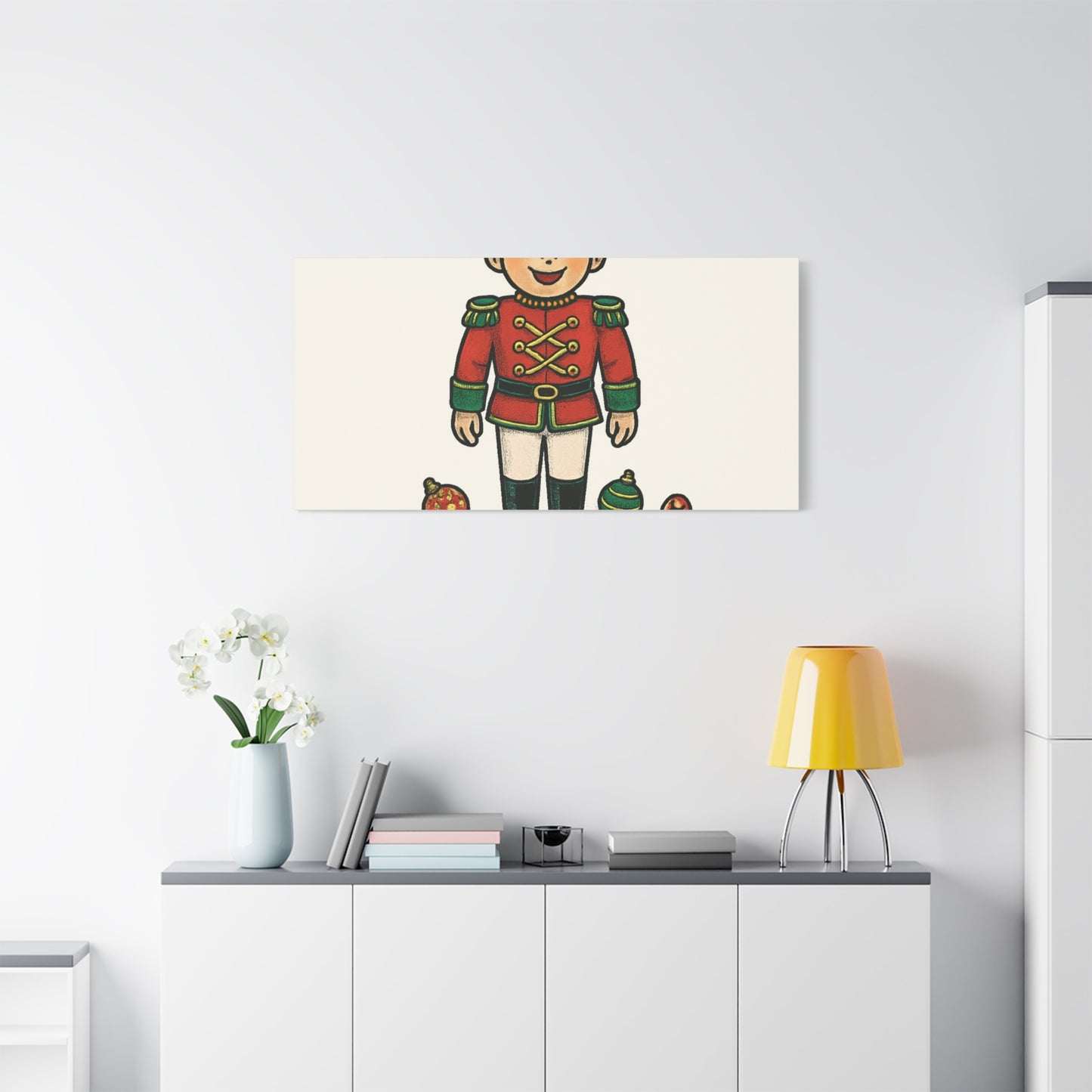 Nutcracker Soldier Matte Canvas Wall Art — Merry & Bright Holiday Decor