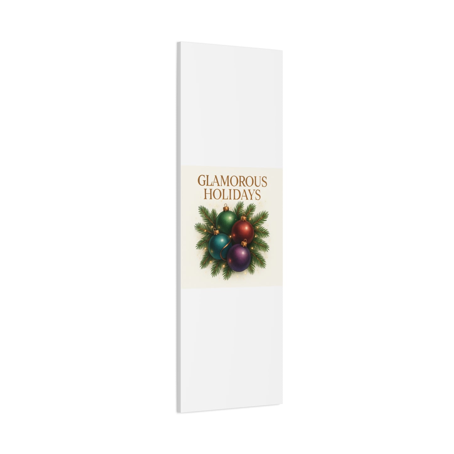 Glamorous Holidays Christmas Ornament Canvas Wall Art