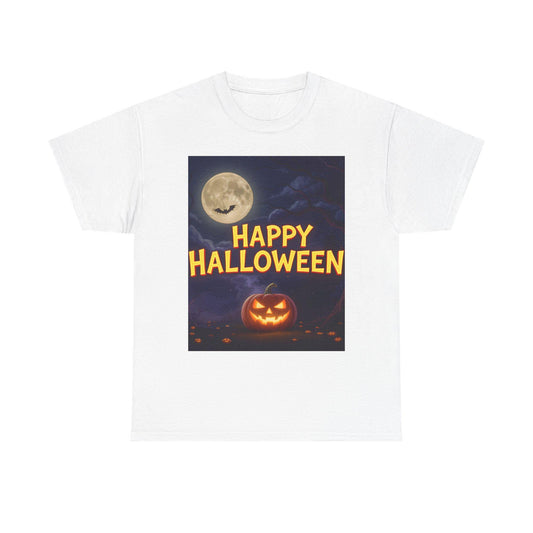 Halloween Pumpkin Graphic Tee: Unisex Heavy Cotton Shirt