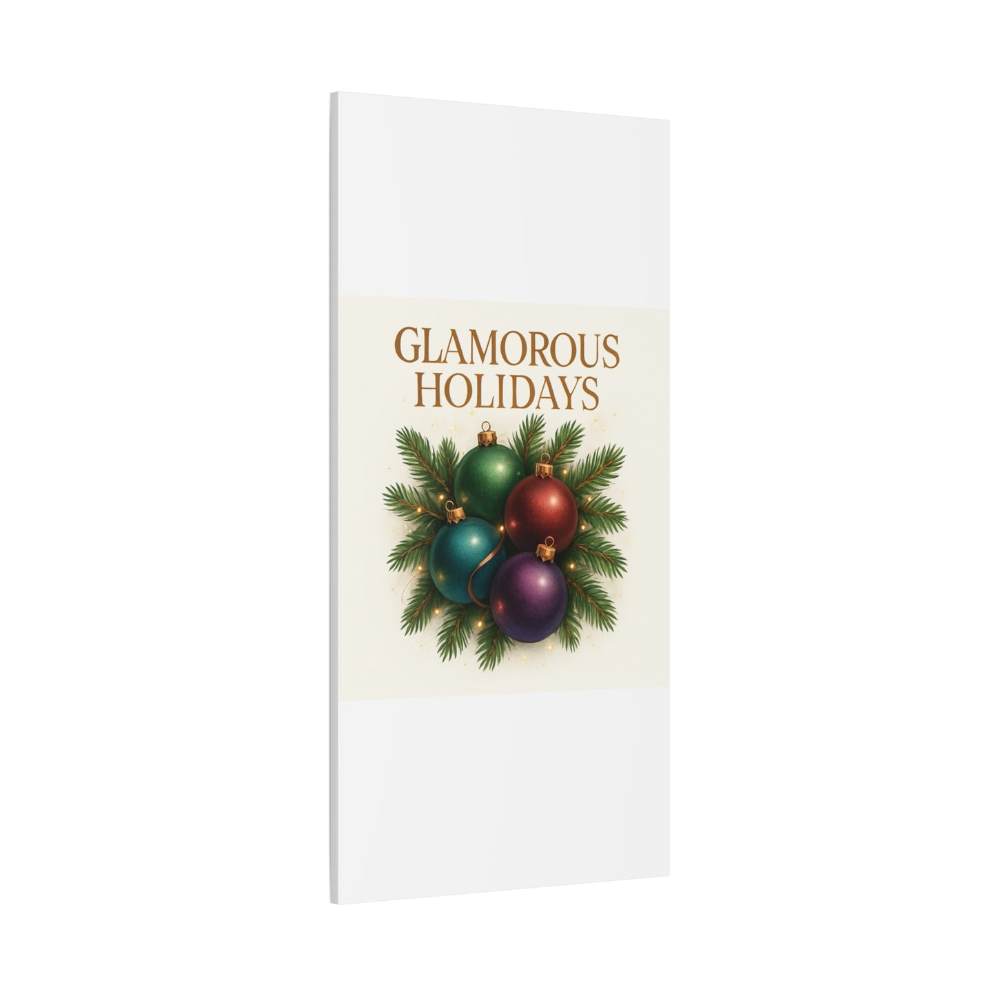 Glamorous Holidays Christmas Ornament Canvas Wall Art