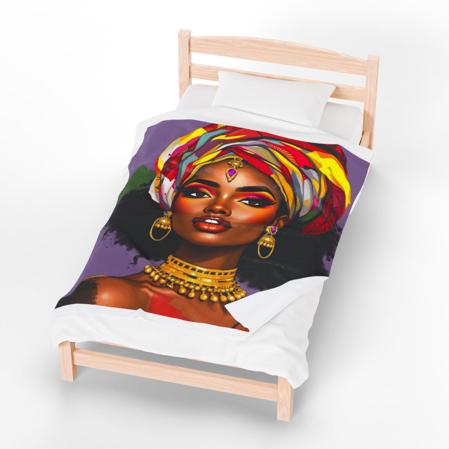 Copy of Bold & Cozy Velveteen Plush Blanket for Home Decor, Gift for Her, Bedroom Comfort, Bohemian Style, Cozy Throw