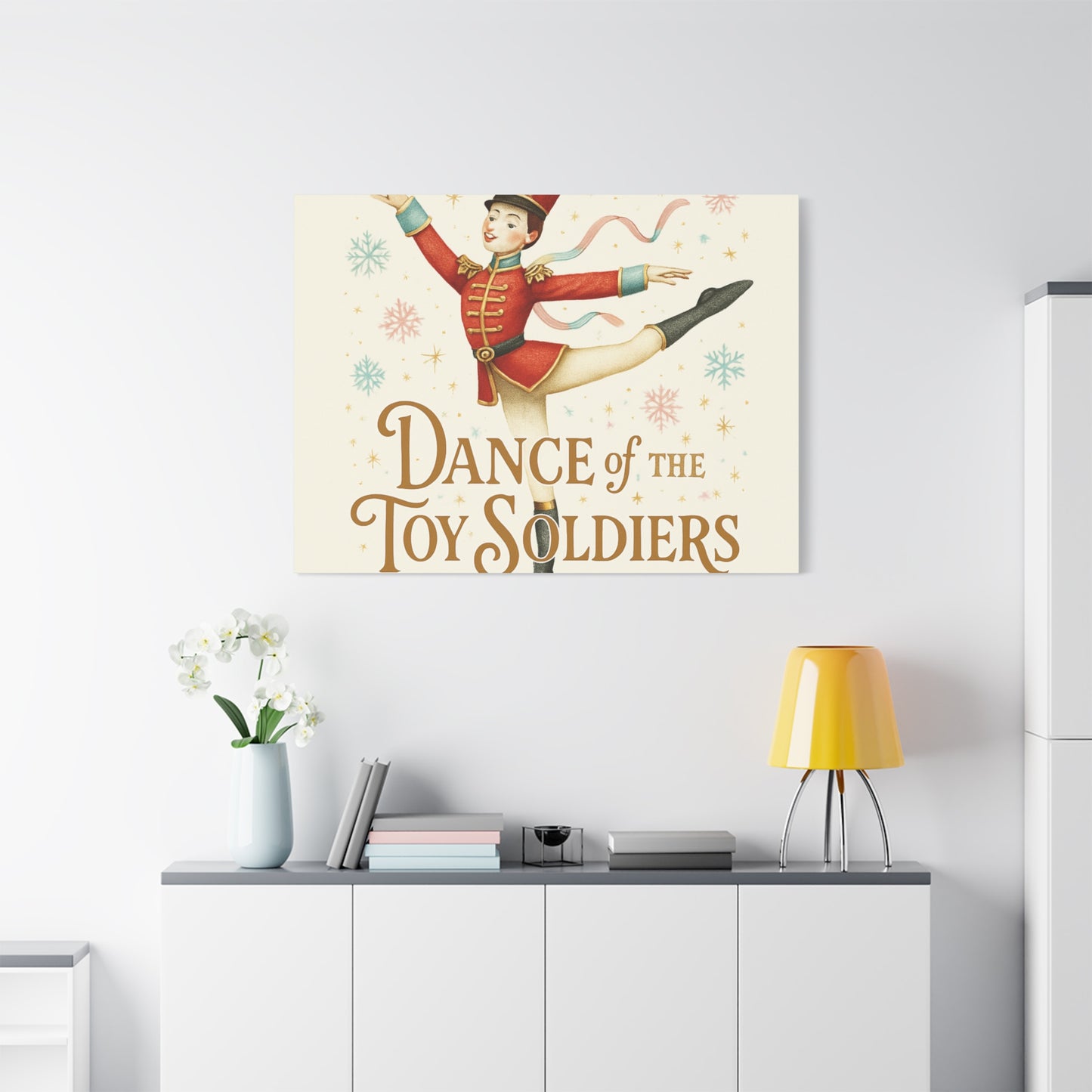 Dance of the Toy Soldiers Canvas Wall Art — Vintage Nutcracker Ballet Print