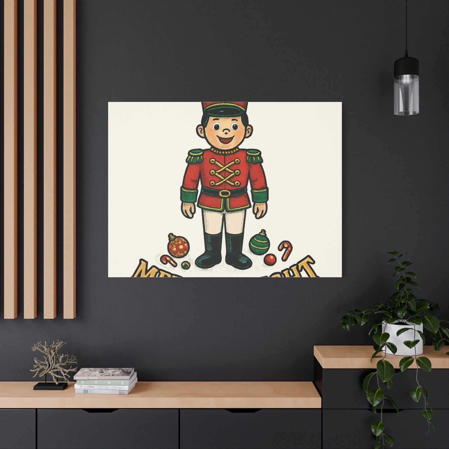 Nutcracker Soldier Matte Canvas Wall Art — Merry & Bright Holiday Decor