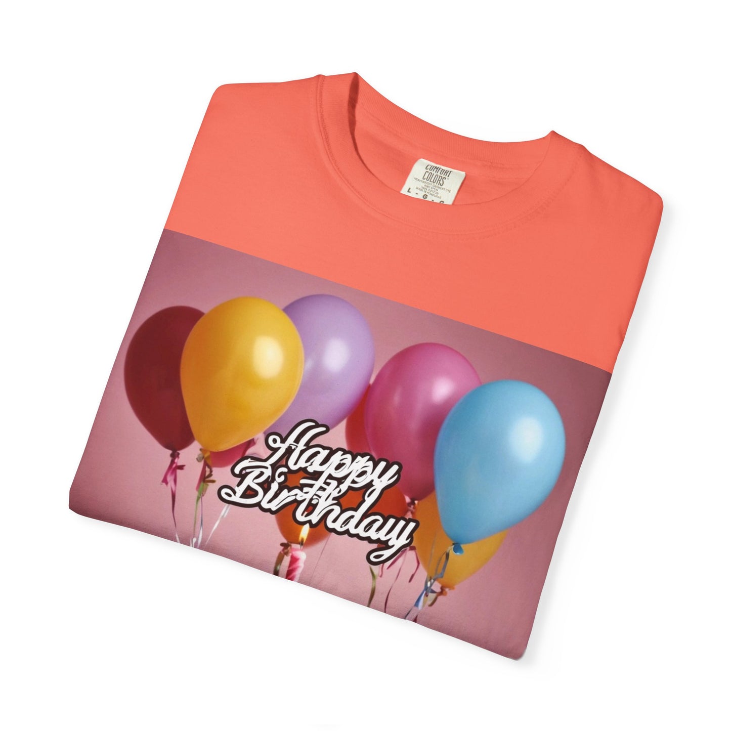 Birthday Cake & Balloons T-Shirt — Happy Birthday Graphic Tee