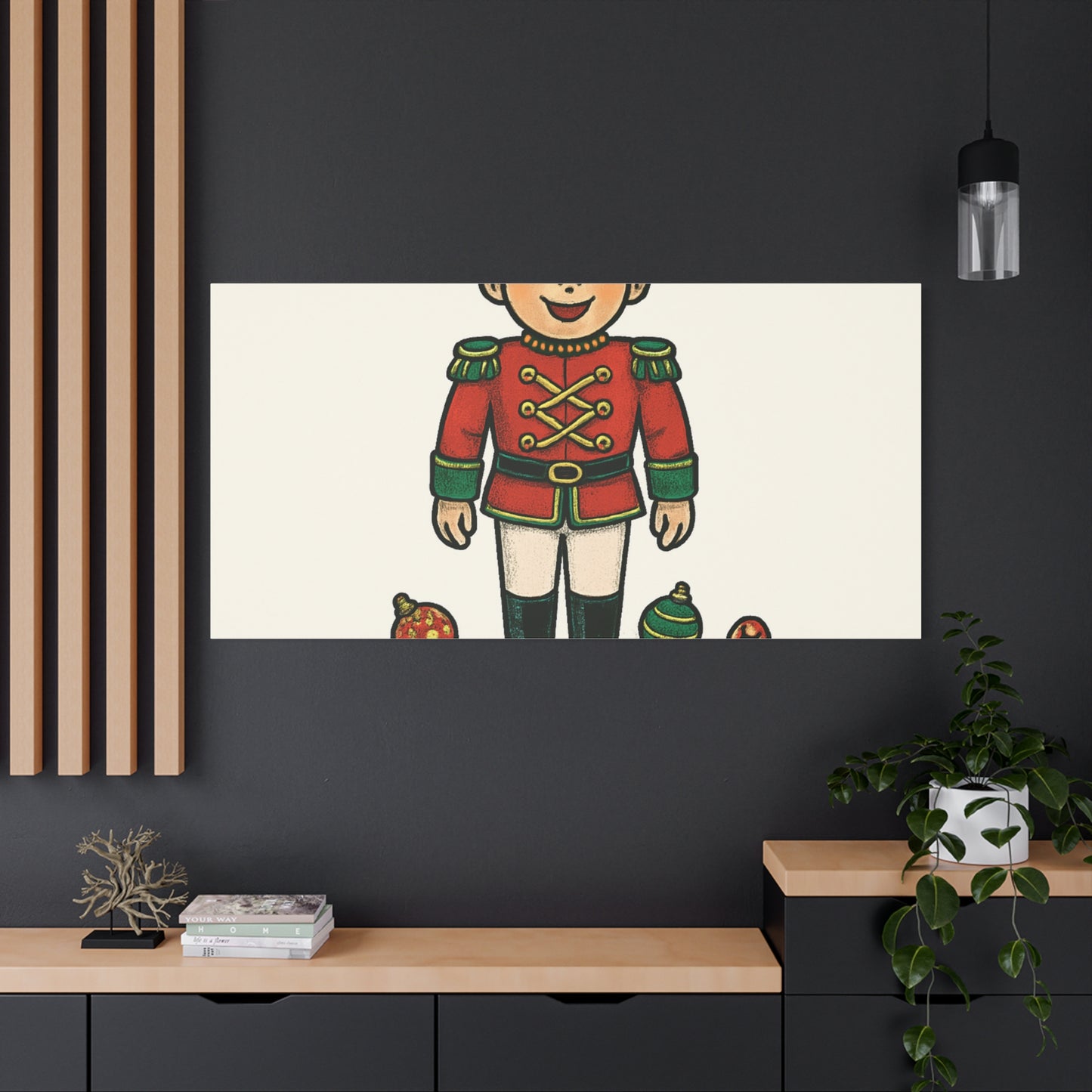 Nutcracker Soldier Matte Canvas Wall Art — Merry & Bright Holiday Decor