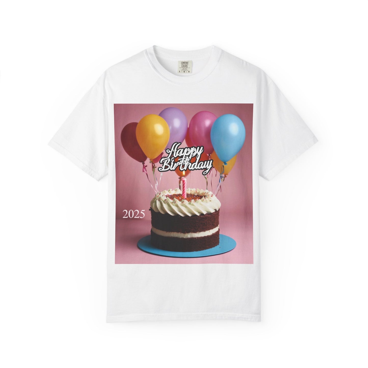 Birthday Cake & Balloons T-Shirt — Happy Birthday Graphic Tee