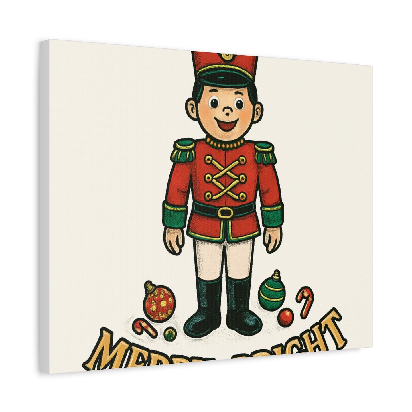Nutcracker Soldier Matte Canvas Wall Art — Merry & Bright Holiday Decor