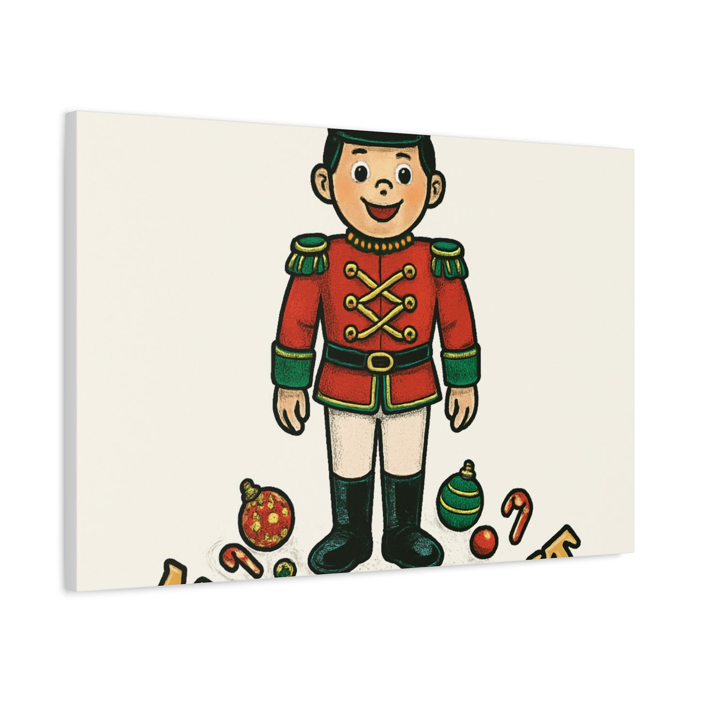 Nutcracker Soldier Matte Canvas Wall Art — Merry & Bright Holiday Decor