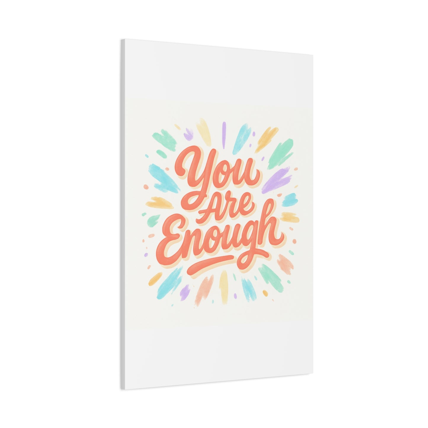You Are Enough Canvas Wall Art — Inspirational Motivational Quote