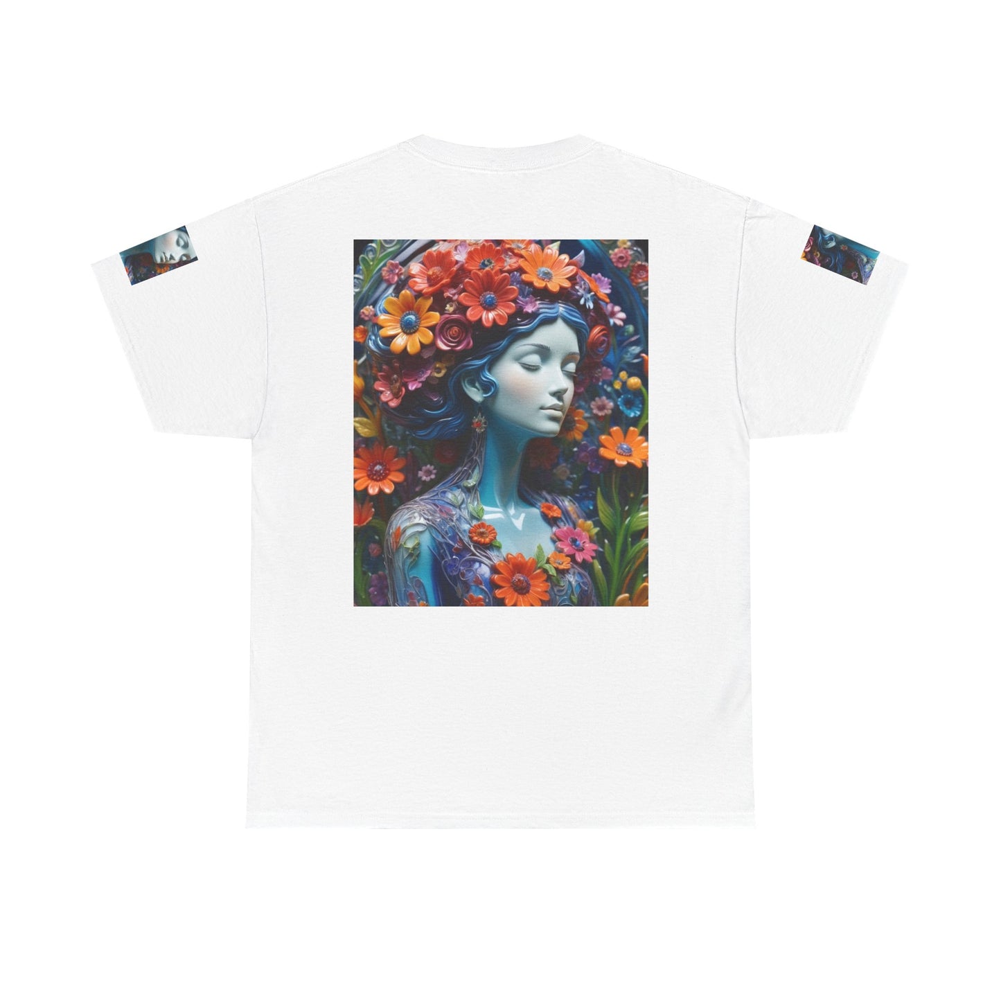 Floral Goddess T‑Shirt — Vibrant Flower Crown Art Tee