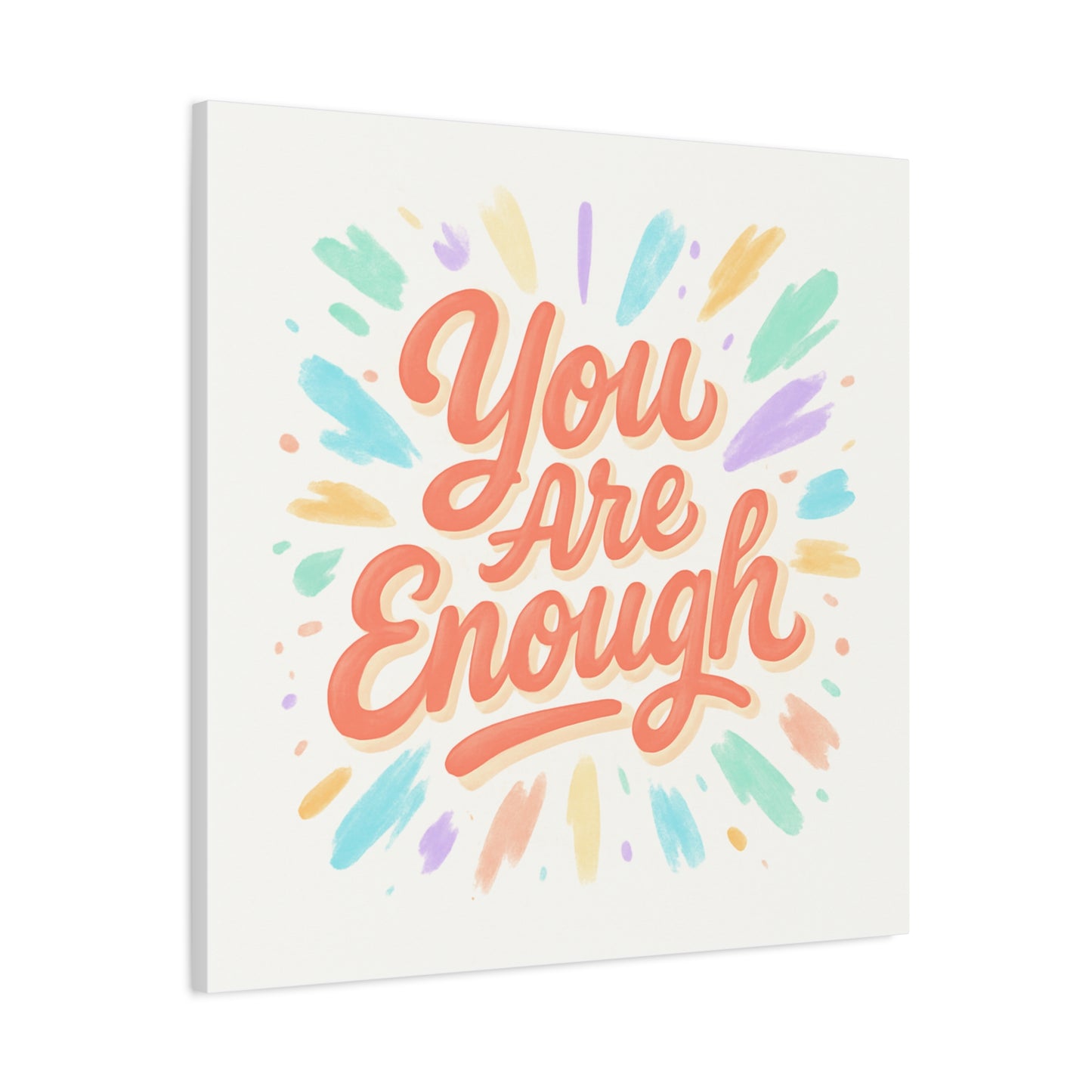 You Are Enough Canvas Wall Art — Inspirational Motivational Quote