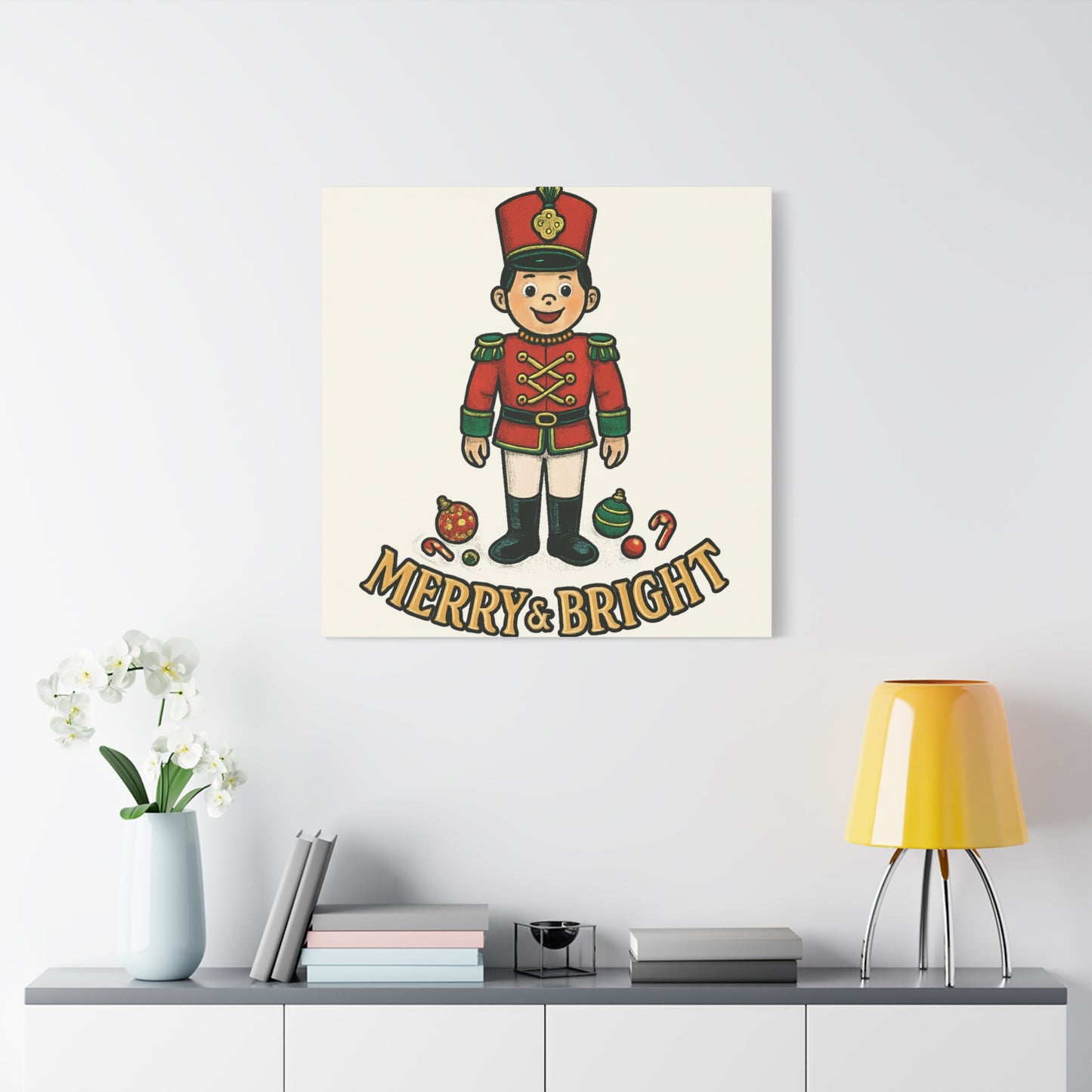 Nutcracker Soldier Matte Canvas Wall Art — Merry & Bright Holiday Decor