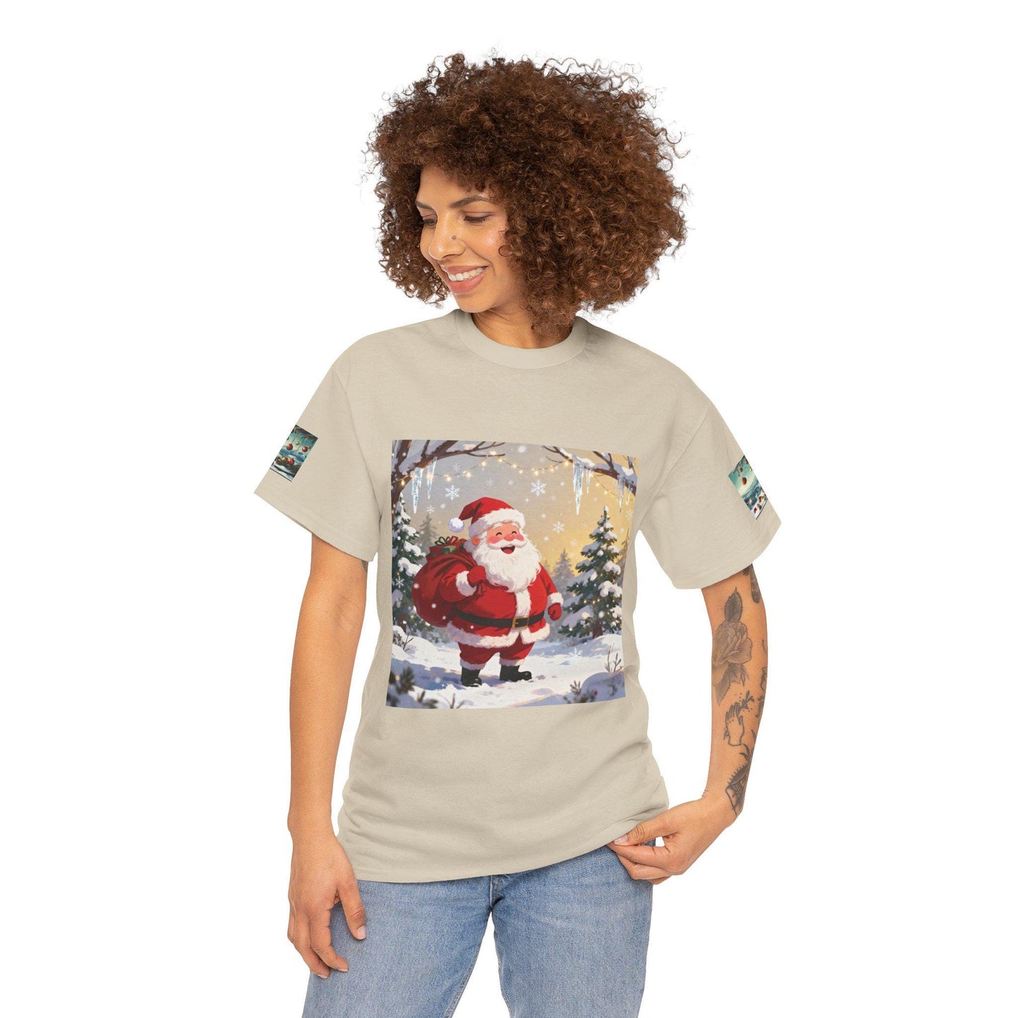 Santa Holiday T-Shirt, Christmas Tee, Unisex Festive Cotton Shirt, Winter Apparel, Gift for Him/Her, Holiday Spirit Wear