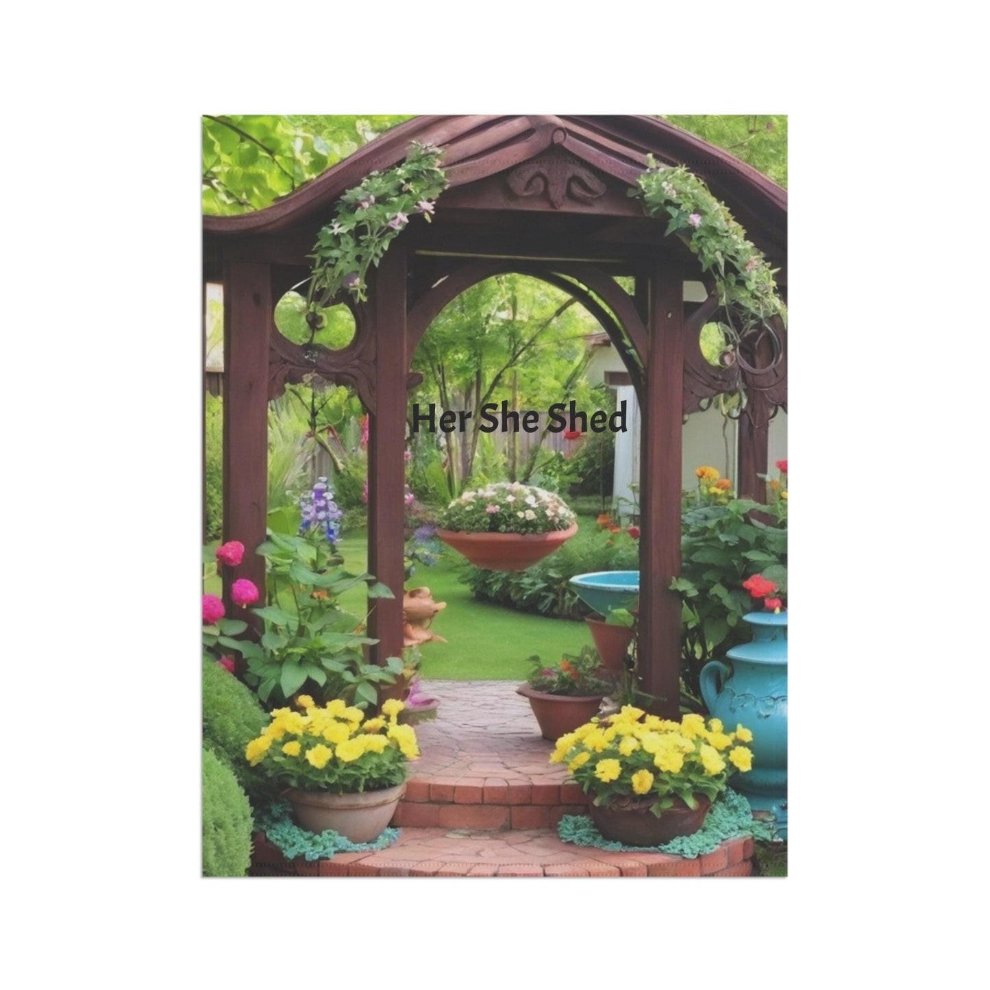 Garden & House Banner - Vibrant Outdoor Decor for Garden Lovers, Home Entrance Decoration, Seasonal Welcoming Sign.