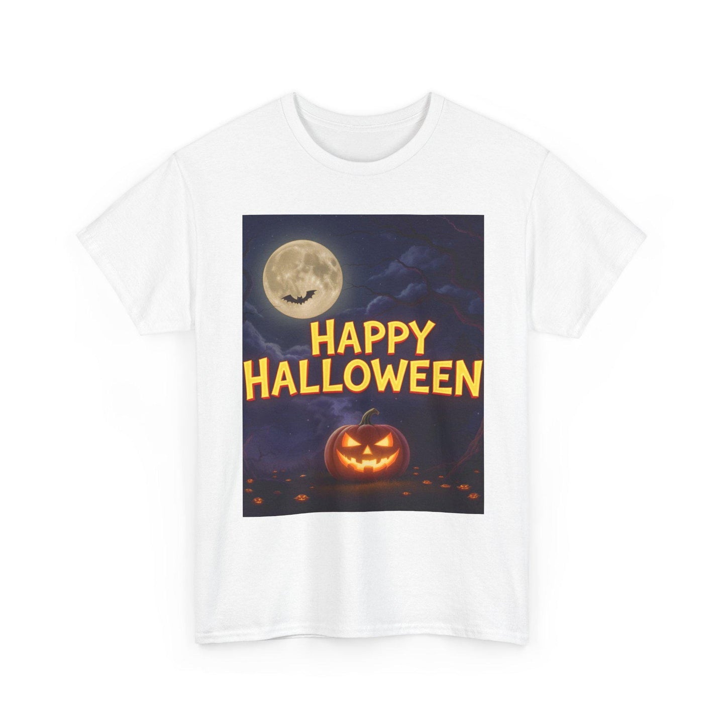 Halloween Pumpkin Graphic Tee: Unisex Heavy Cotton Shirt