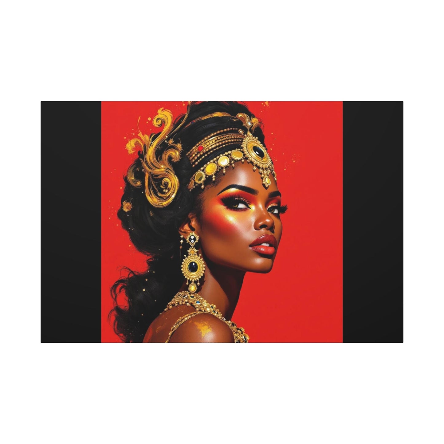 Canvas Wall Art, Vibrant Afrocentric Decor, Modern Home Decoration, Unique Gift for Art Lovers, Cultural Artwork
