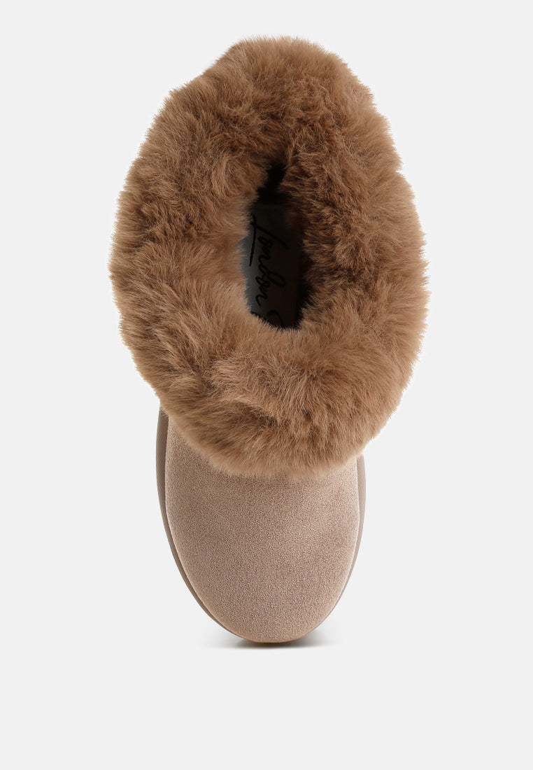 Aniso Faux Fur Slip On Snow Boots-4